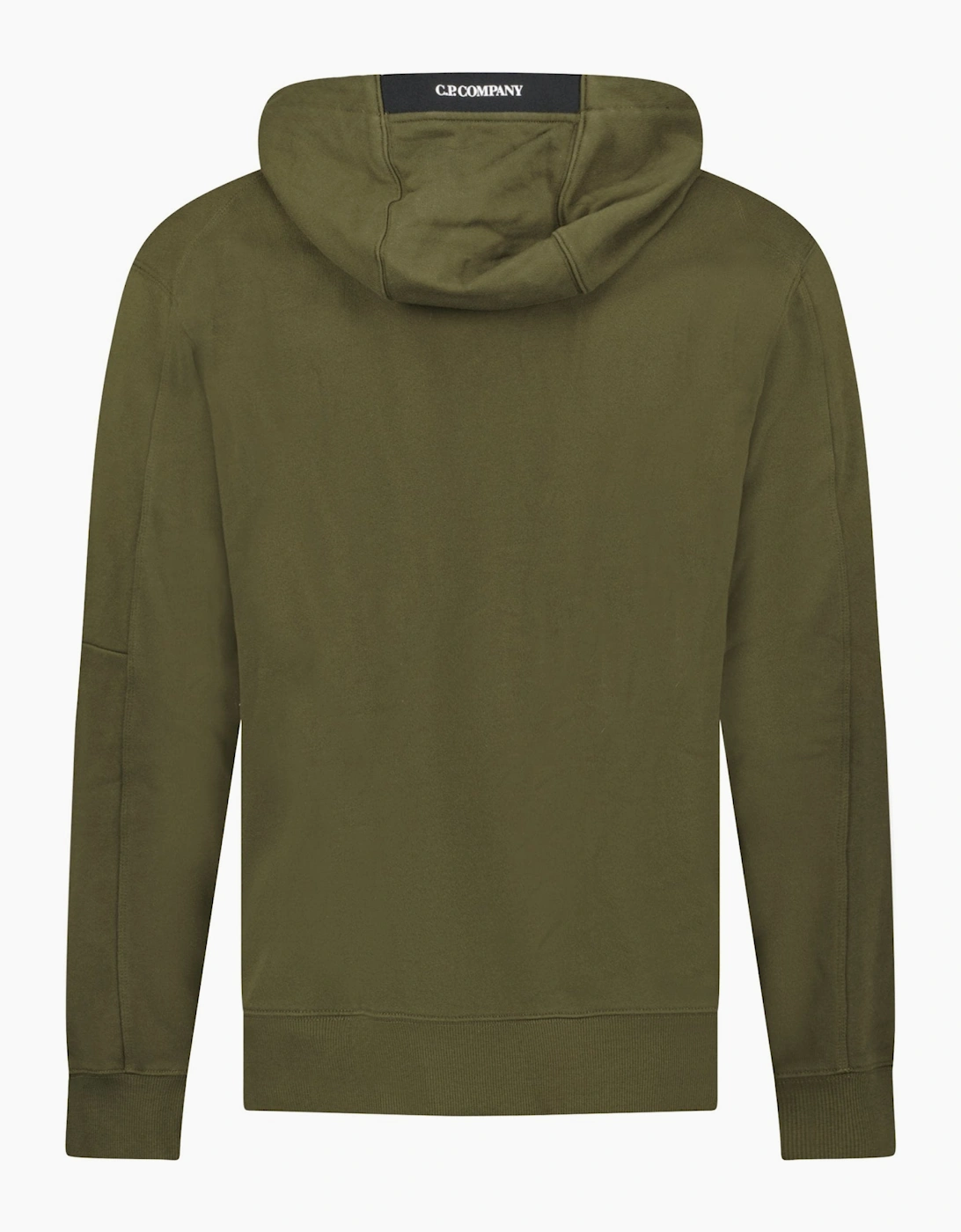 CP Company Micro Lens Diagonal Raised Hoodie Ivy Green