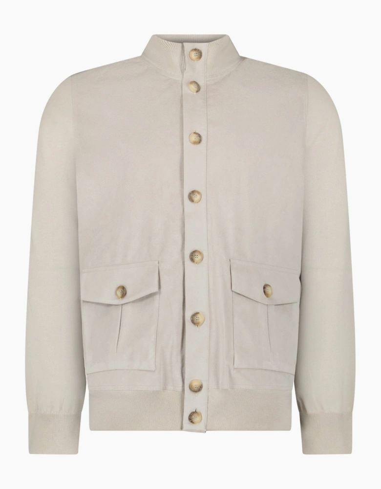 Gran Sasso Alcantara Suede-Effect Jacket in Beige