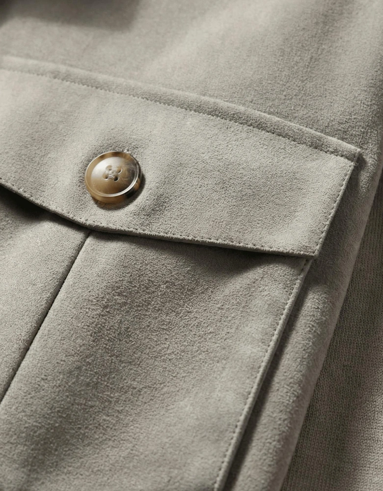 Gran Sasso Alcantara Suede-Effect Jacket in Beige