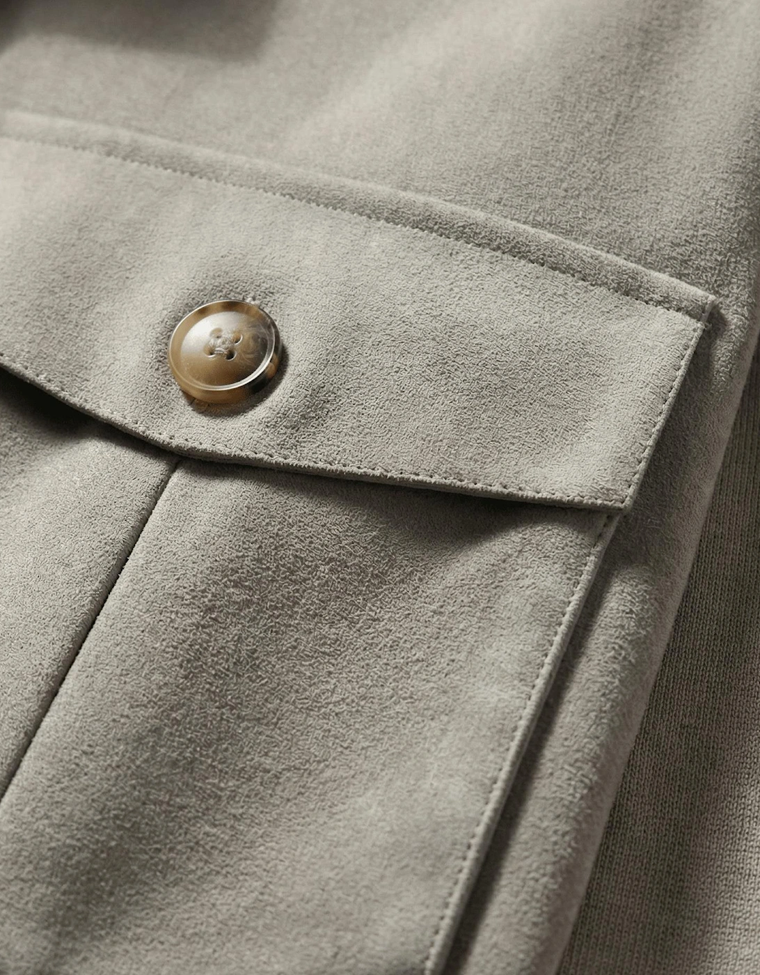 Gran Sasso Alcantara Suede-Effect Jacket in Beige