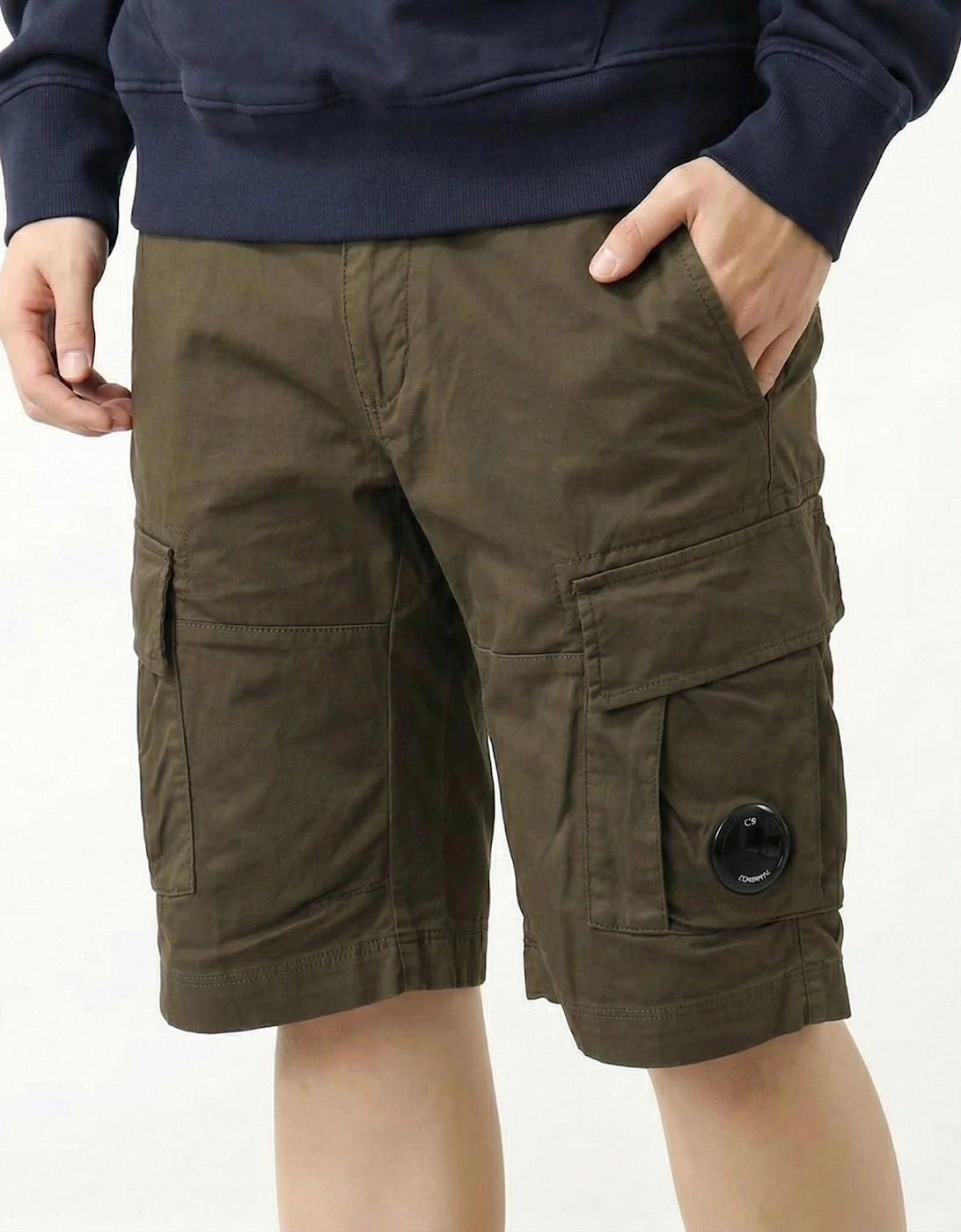 CP Company Bermuda Cargo Lens Shorts Ivy Green