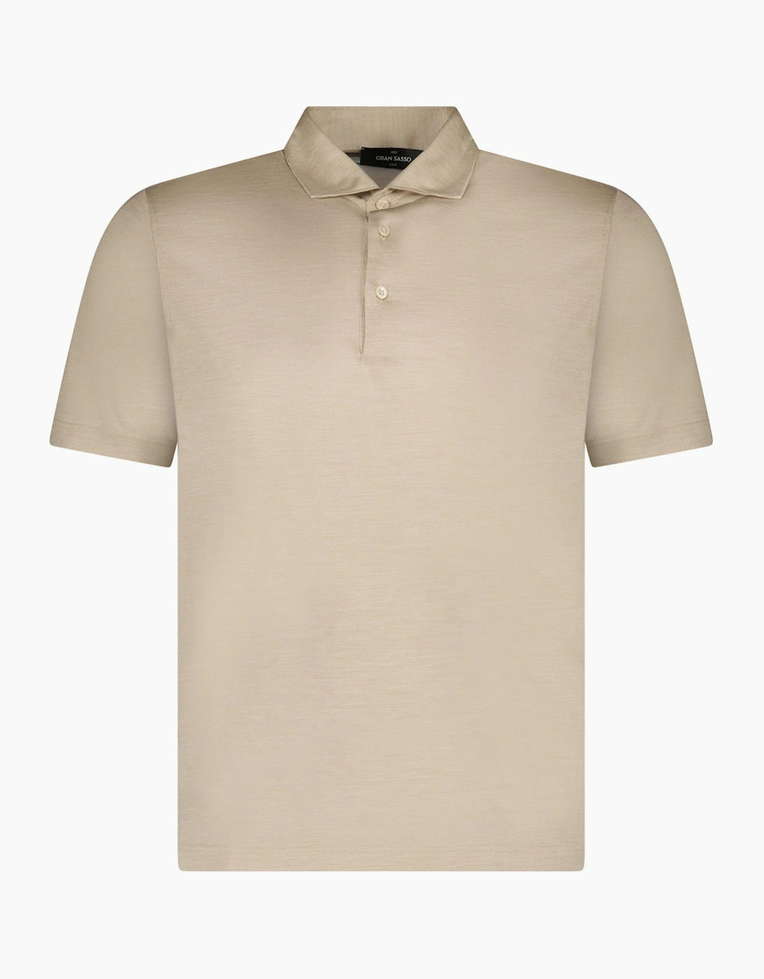 Gran Sasso Silk Polo Shirt in Beige