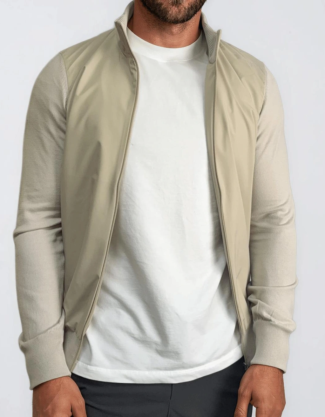 Gran Sasso Zip-Up Jacket in Beige