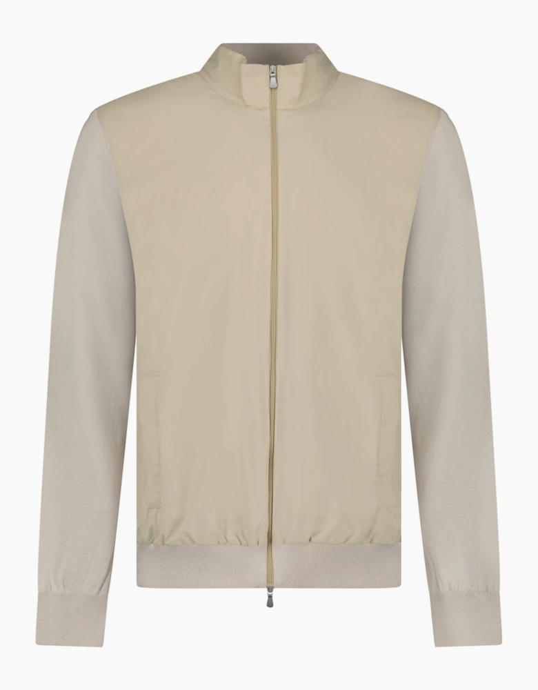 Gran Sasso Zip-Up Jacket in Beige