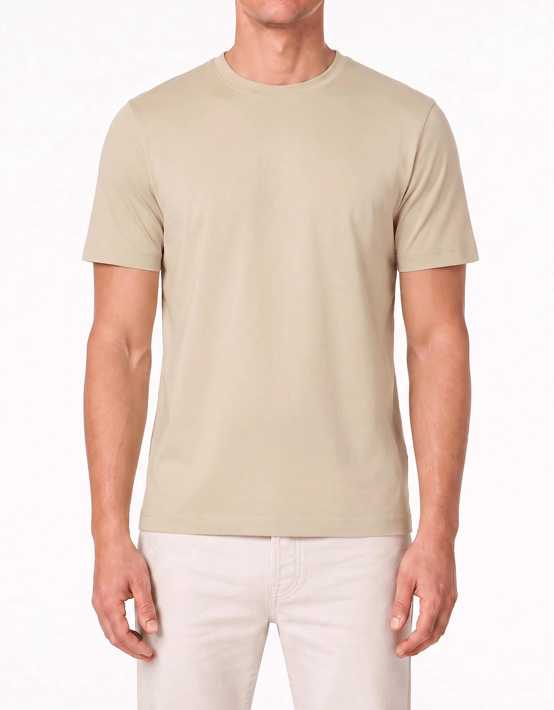 Gran Sasso Pure Cotton T-Shirt in Beige