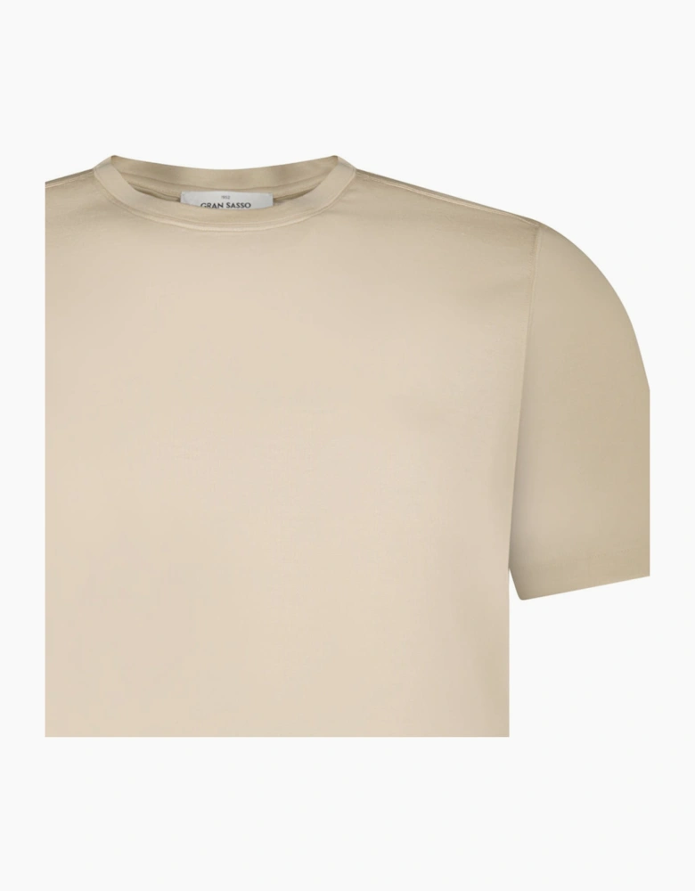 Gran Sasso Pure Cotton T-Shirt in Beige