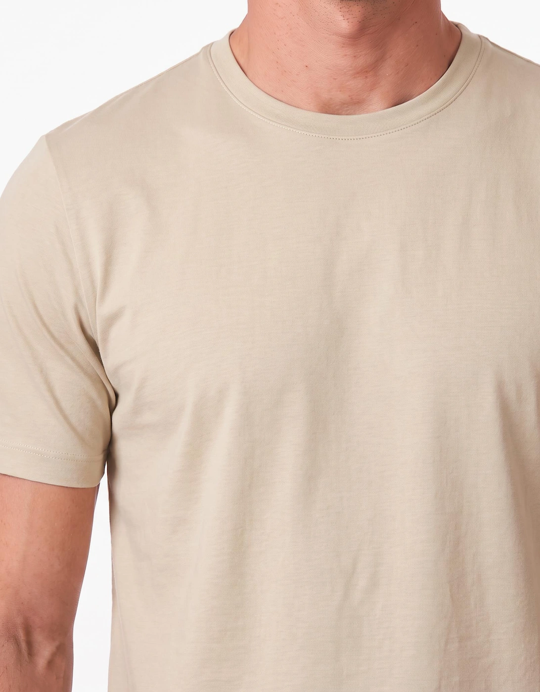 Gran Sasso Pure Cotton T-Shirt in Beige