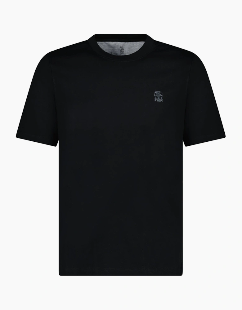 Brunello Cucinelli Cotton Jersey T-Shirt in Black