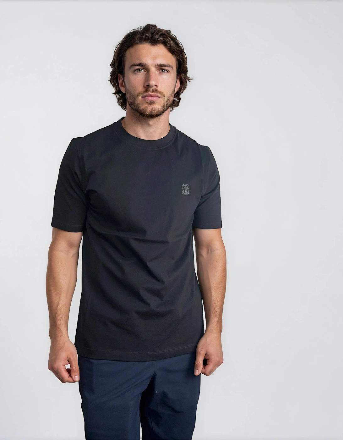 Brunello Cucinelli Cotton Jersey T-Shirt in Black