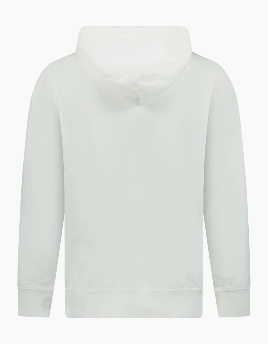 CP Company Brushed Emerised Diagonal Fleece Hoodie in White
