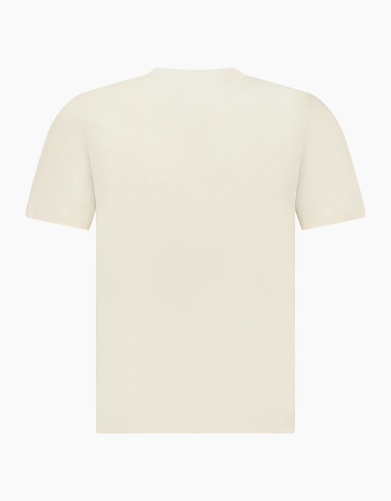 CP Company 30/1 Jersey Short Sleeve Printed T-Shirt in Gauze White