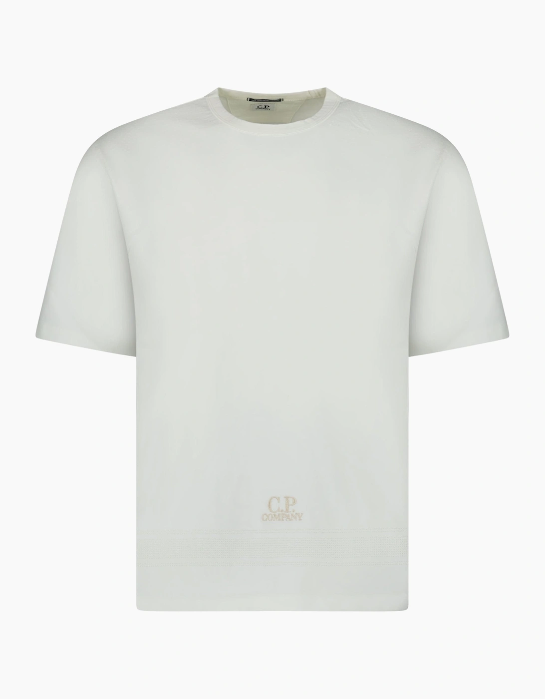 CP Company Mercerized Jersey 30/2 Twisted T-Shirt in Gauze White