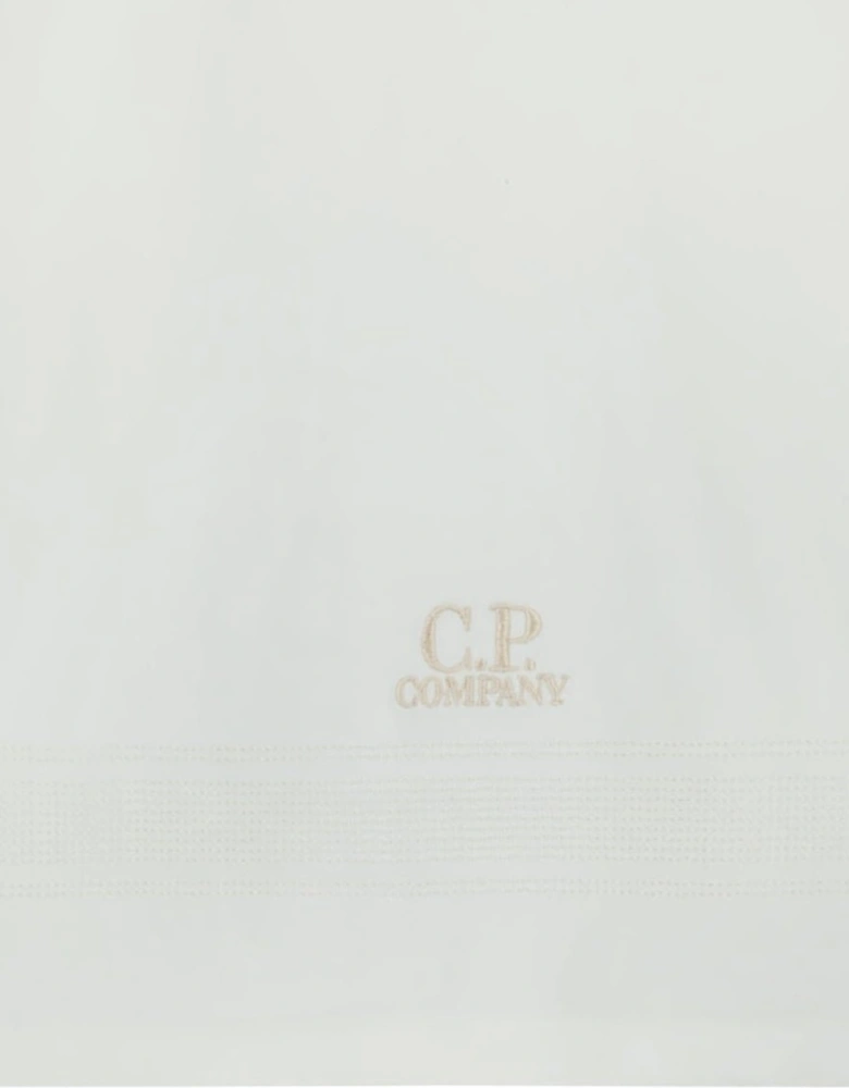 CP Company Mercerized Jersey 30/2 Twisted T-Shirt in Gauze White