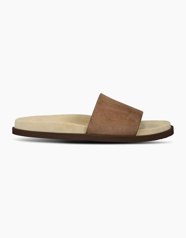 Brunello Cucinelli Suede-Strap Flat Sandals in Brown