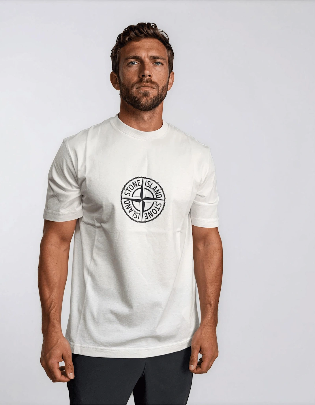 Stone Island Organic Cotton Jersey T-Shirt in White