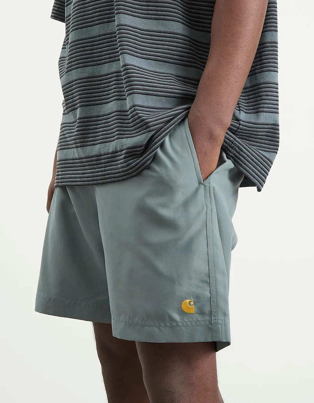 Carhartt WIP Chase Swim Shorts in Velvet Green