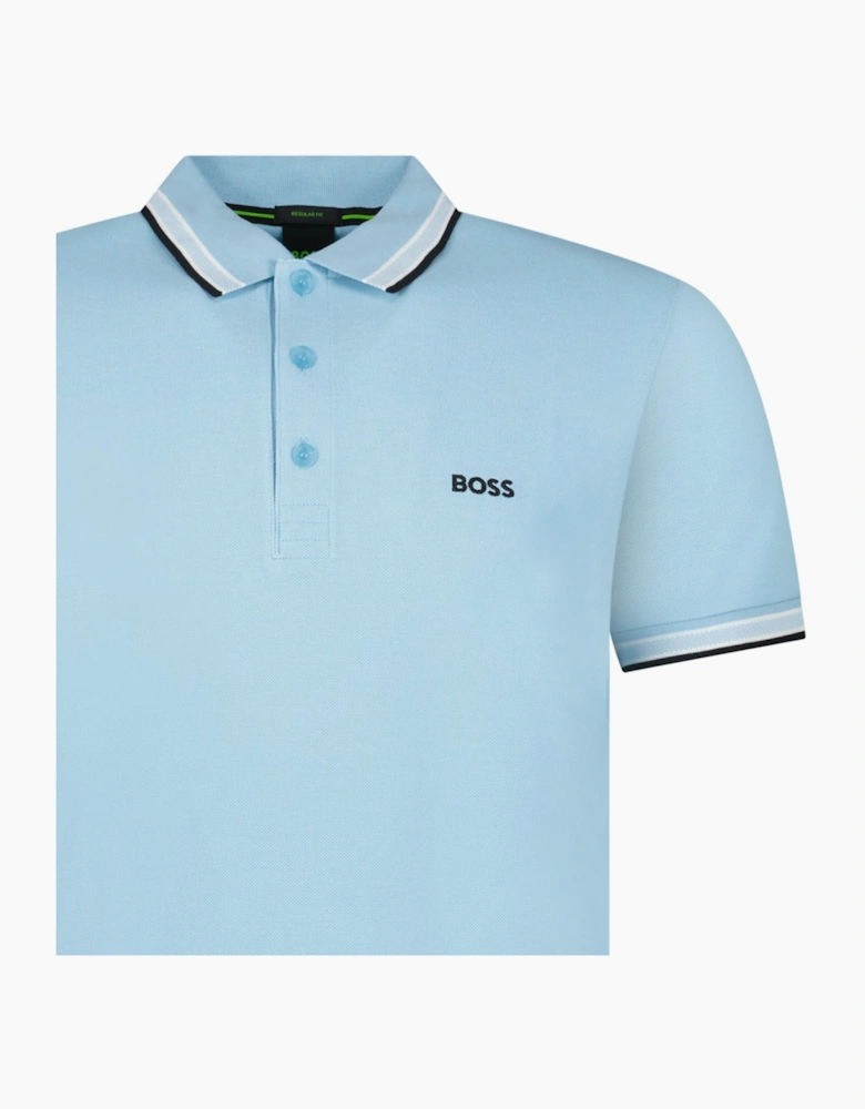 Boss Paddy Polo Shirt in Pastel Blue