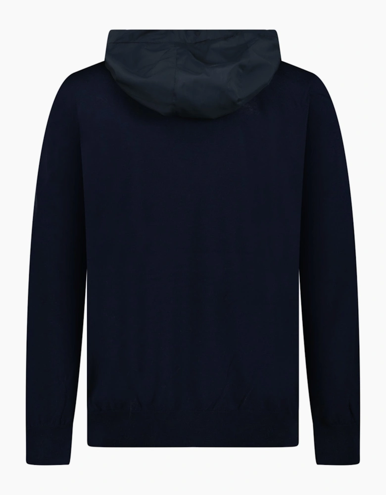 Gran Sasso Athleisure Hooded Jacket in Navy Blue