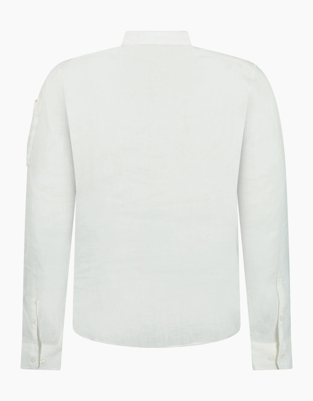 CP Company Linen Lens Safari Shirt in White