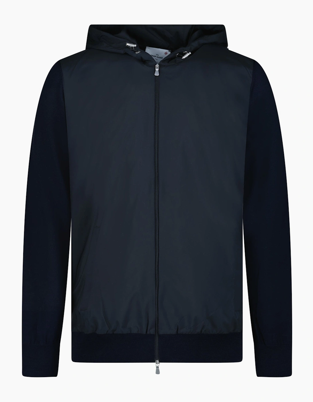 Gran Sasso Athleisure Hooded Jacket in Navy Blue