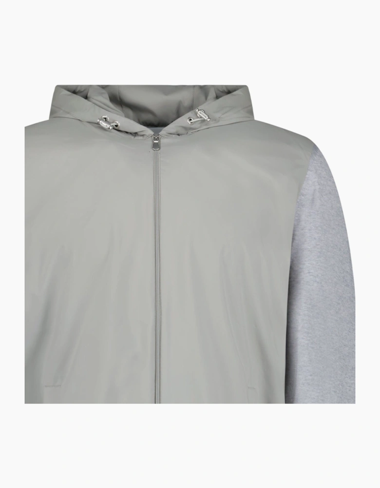 Gran Sasso Hooded Zip-Up Jacket in Grey