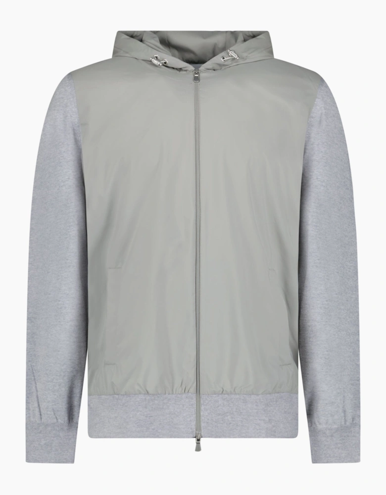 Gran Sasso Hooded Zip-Up Jacket in Grey