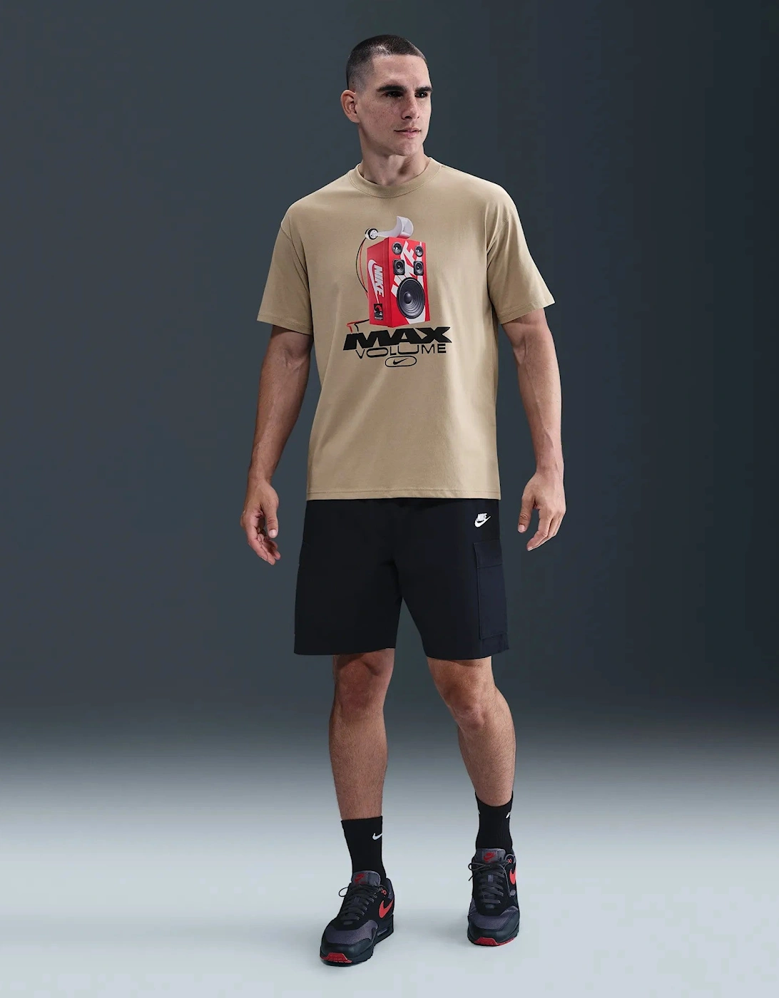 Nike Max 90 Volume Speaker T-Shirt Light Brown