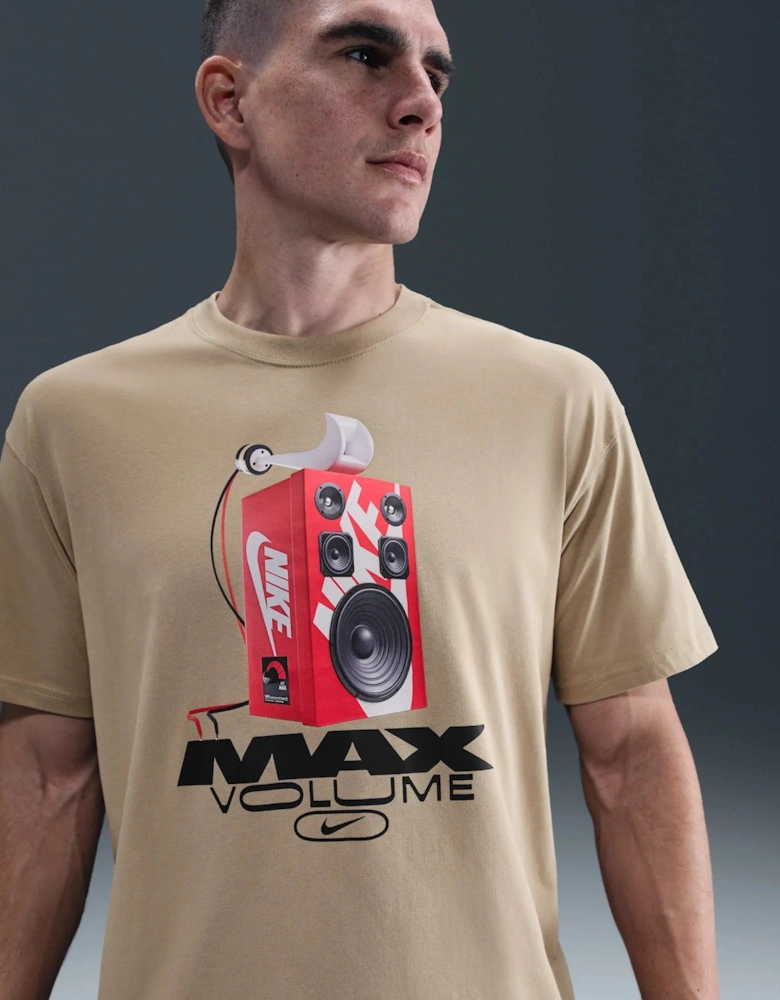 Nike Max 90 Volume Speaker T-Shirt Light Brown