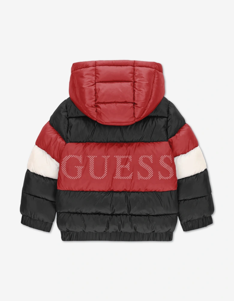 Guess Boys Hooded Puffer Jacket in Black