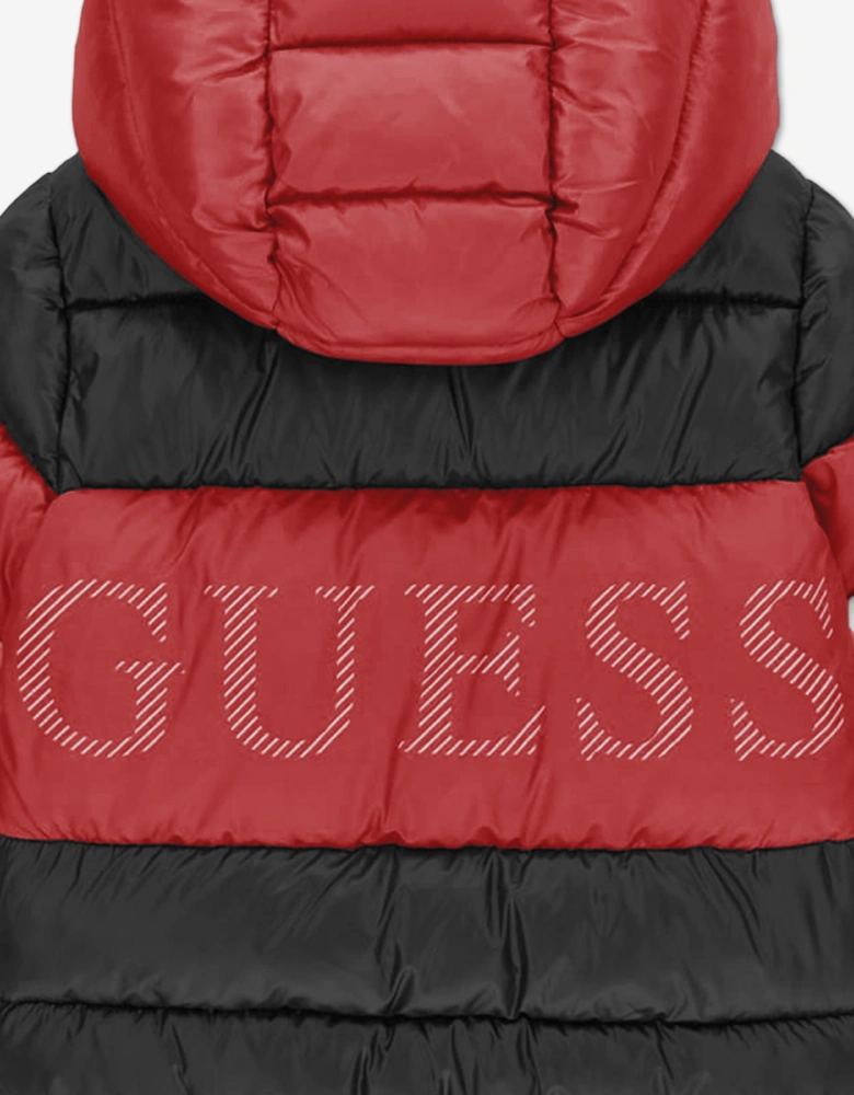Guess Boys Hooded Puffer Jacket in Black