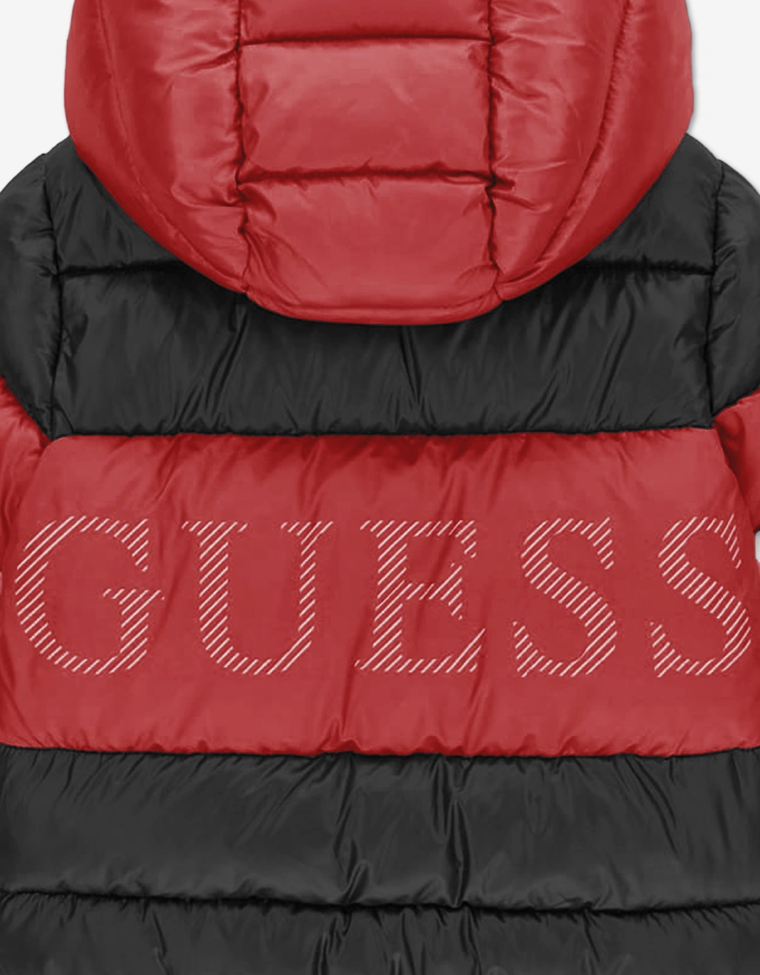 Guess Boys Hooded Puffer Jacket in Black