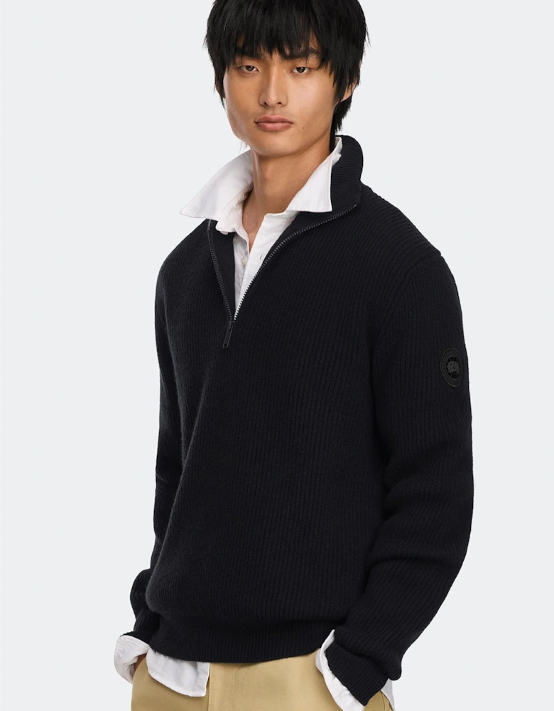 Mckinney Knit 1/4 Zip Sweater Black