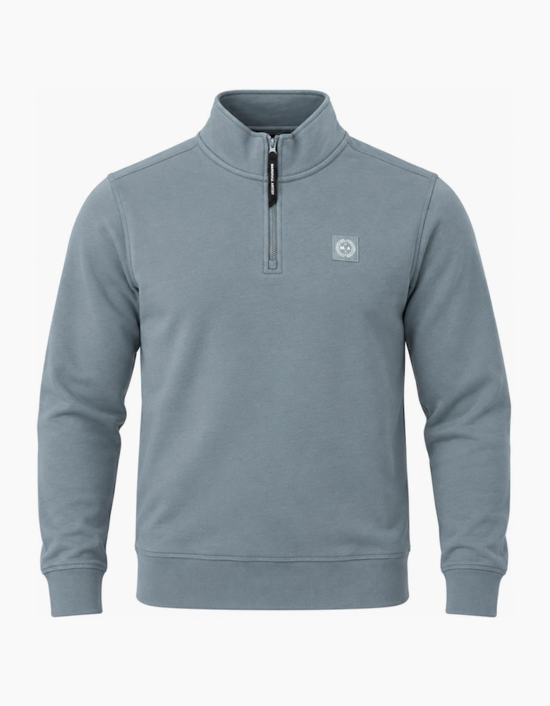 Marshall Artist Marchio 1/4 Zip Sweatshirt Storm Grey