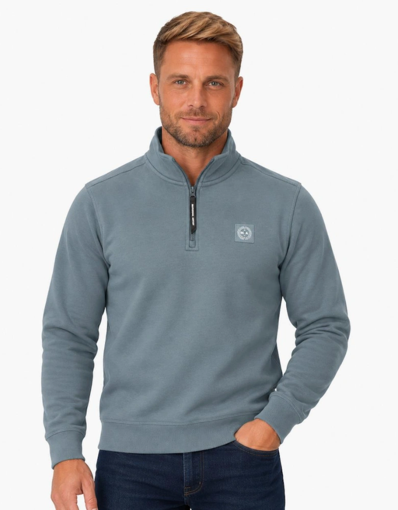 Marshall Artist Marchio 1/4 Zip Sweatshirt Storm Grey