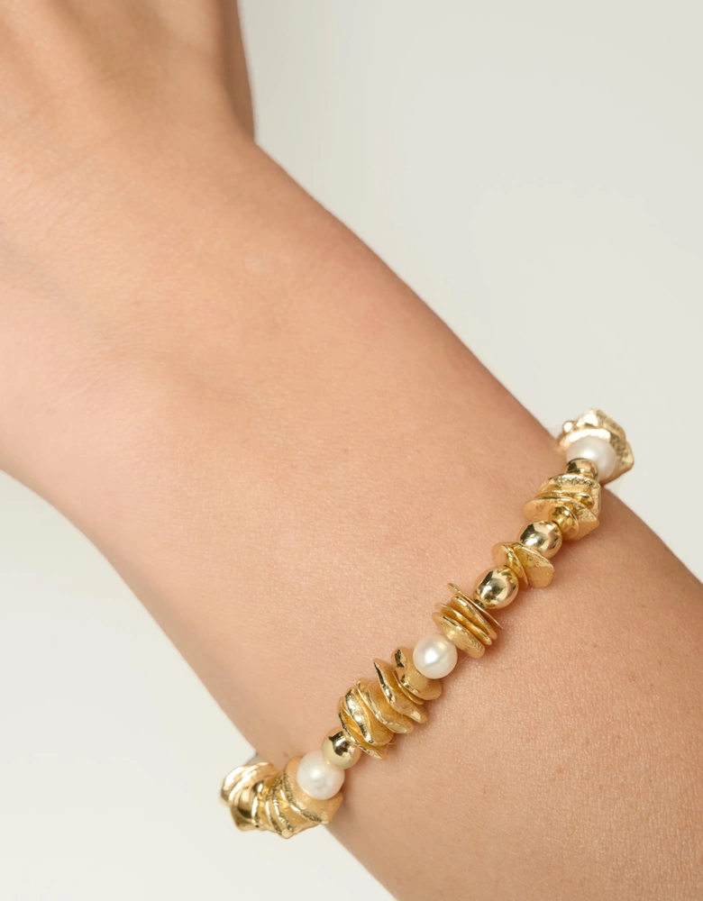 Row Multi Bead Freshwater Pearl Bracelet