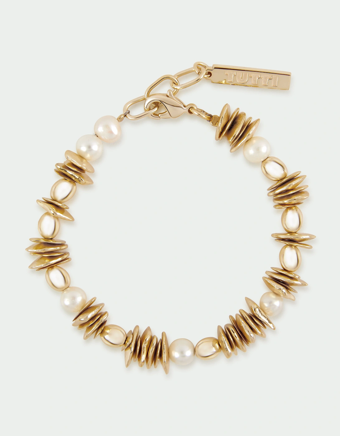 Row Multi Bead Freshwater Pearl Bracelet