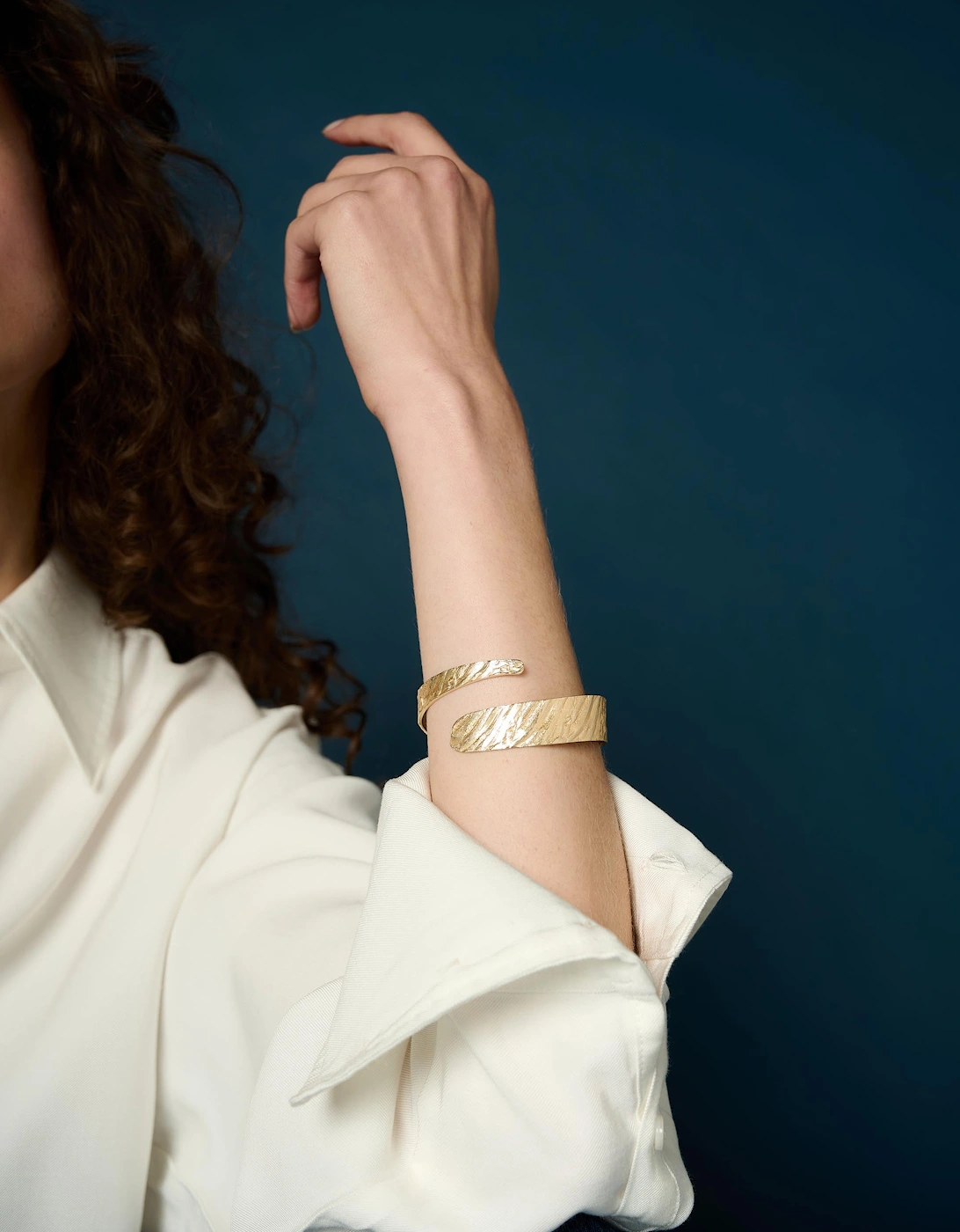 Riva Ripple Textured Wrap Bangle