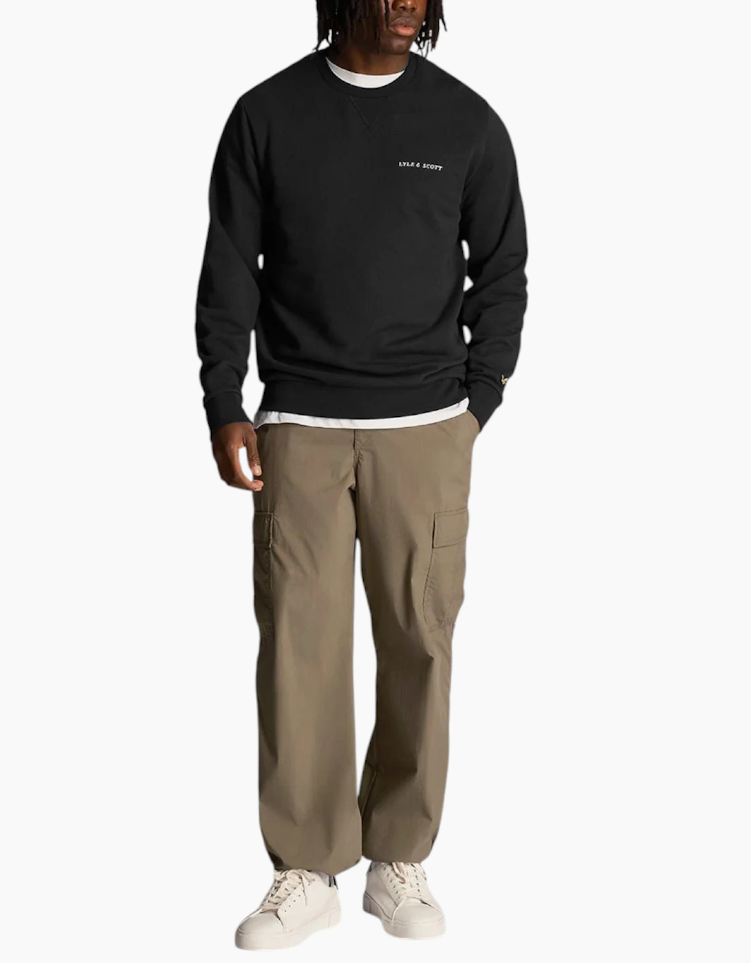 Lyle & Scott ML2004VI Mens Loopback Embrodiered Script Crew Neck Sweatshirt XL
