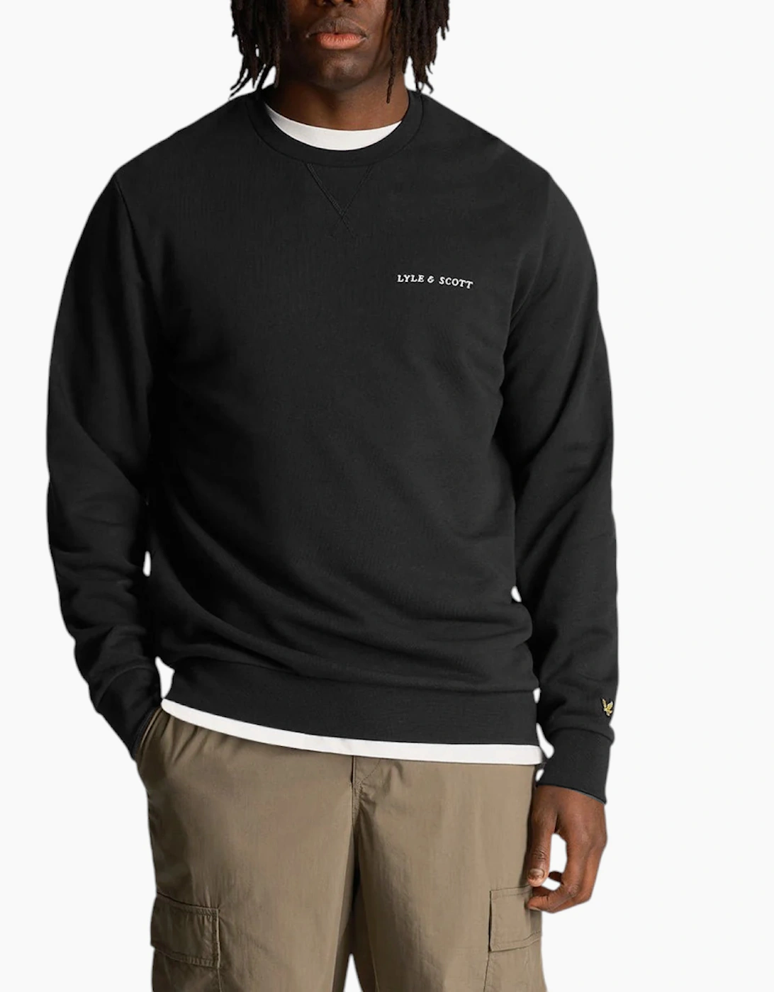 Lyle & Scott ML2004VI Mens Loopback Embrodiered Script Crew Neck Sweatshirt XL