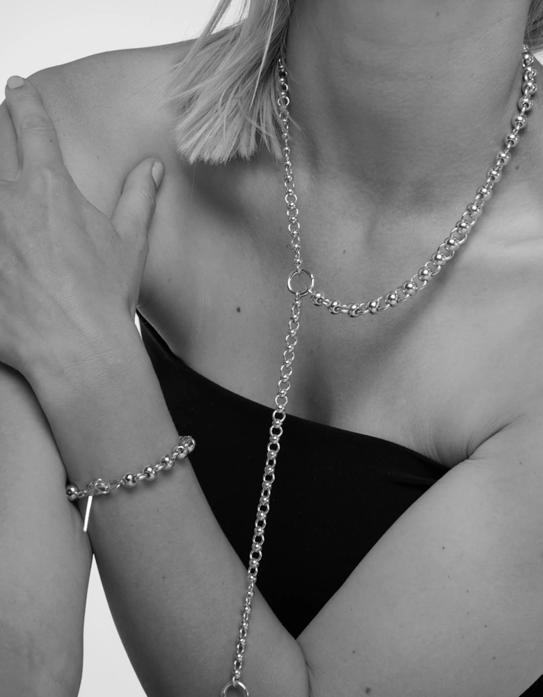 Sphera Long Lariat Chain Necklace with Removable Drop