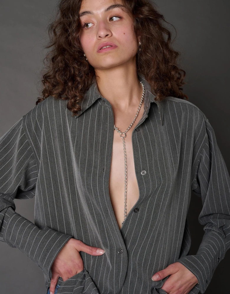 Sphera Long Lariat Chain Necklace with Removable Drop