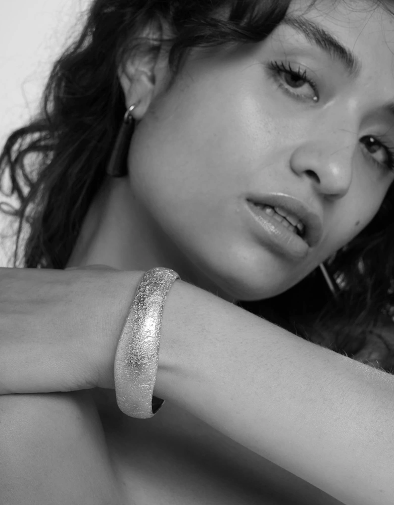 Grain Textured Statement Bangle