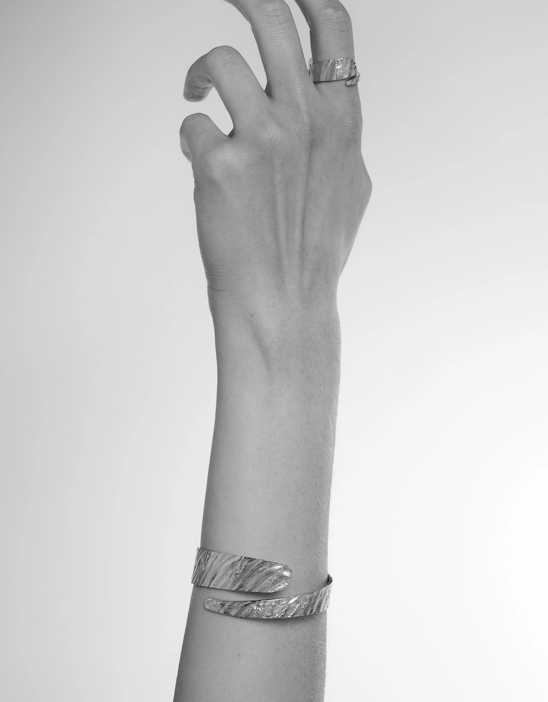 Riva Ripple Textured Wrap Bangle