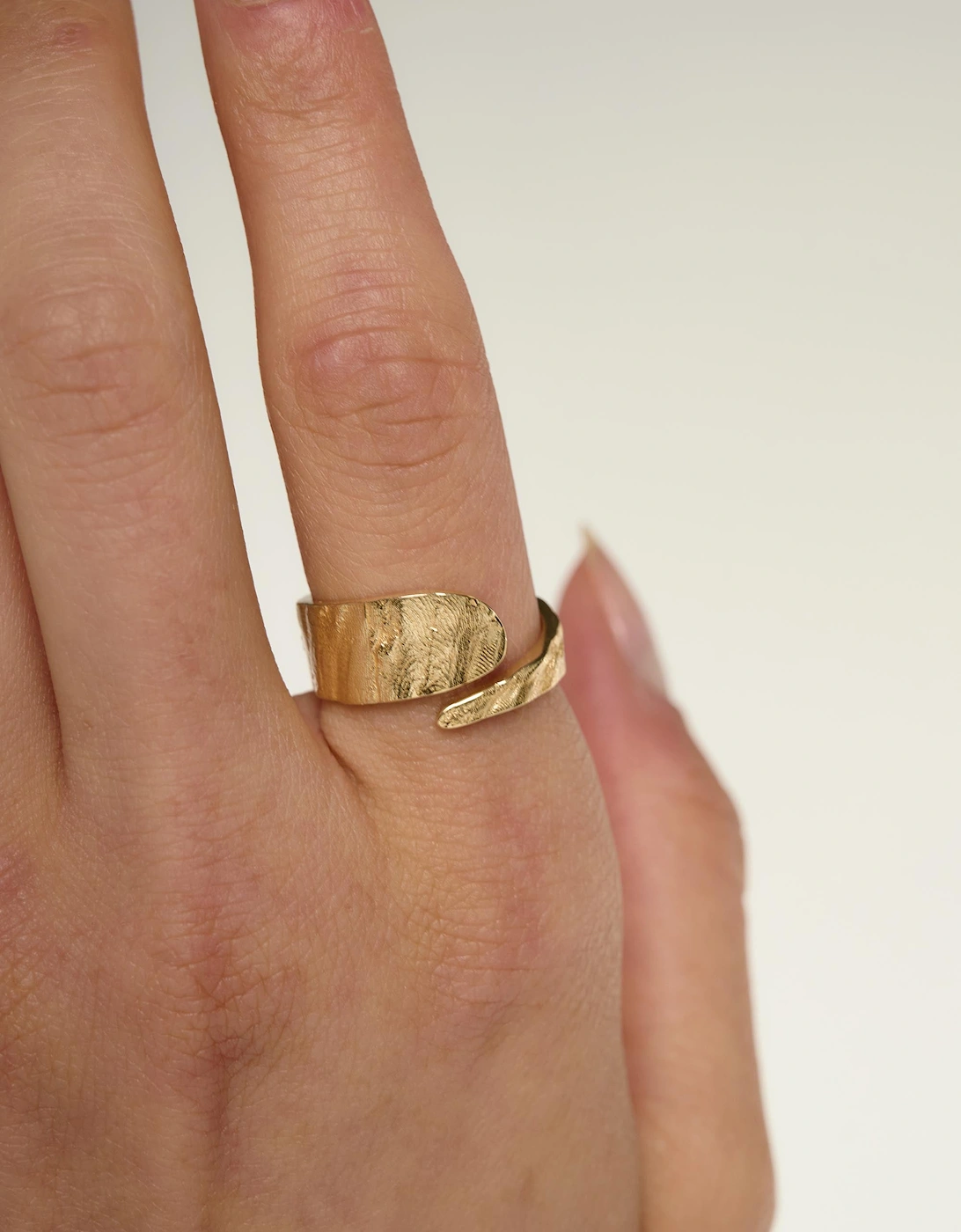 Riva Ripple Textured Wrap Adjustable Ring