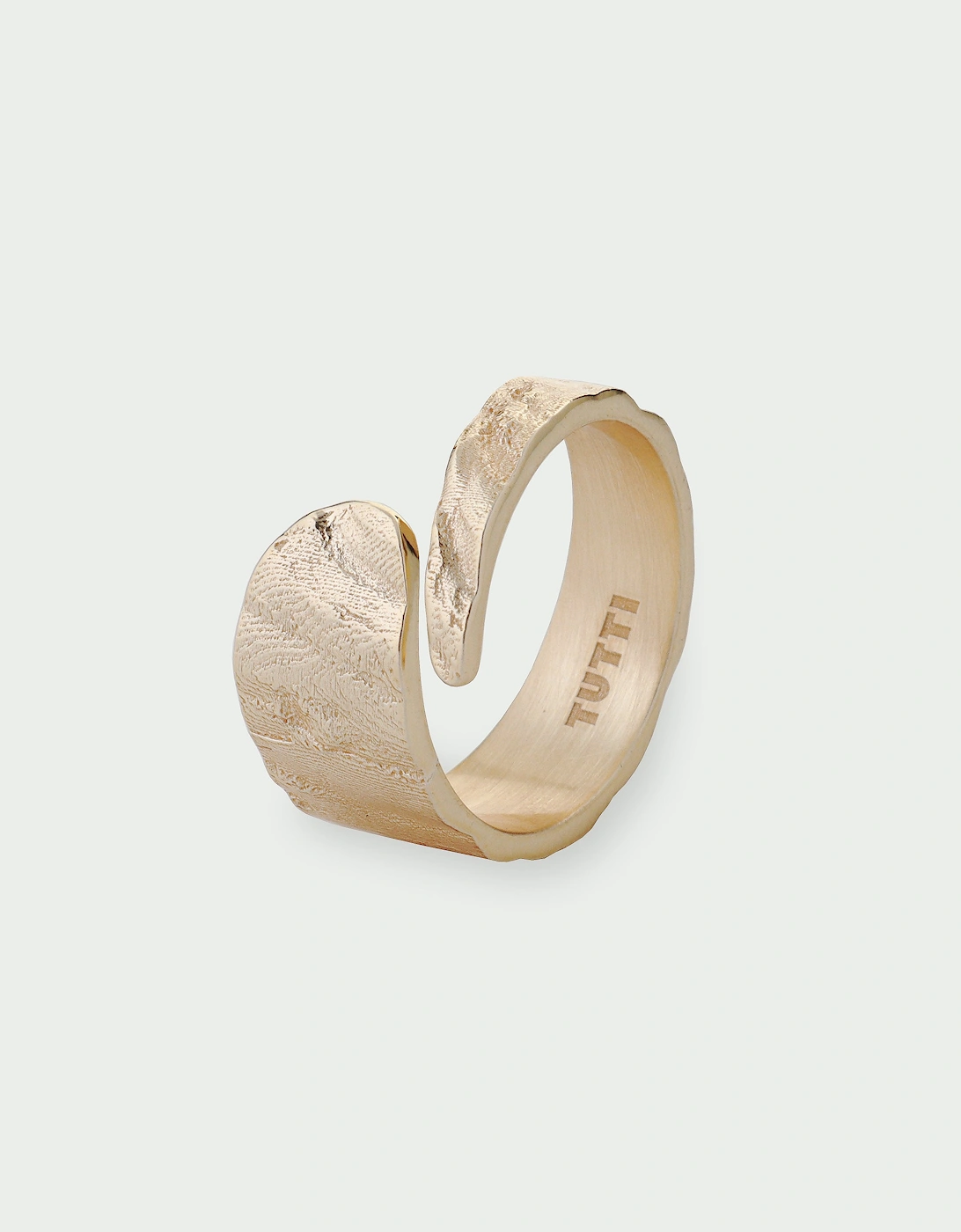 Riva Ripple Textured Wrap Adjustable Ring