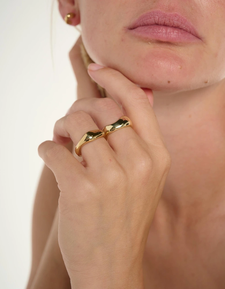 Serenity Organic Polished Layering Ring