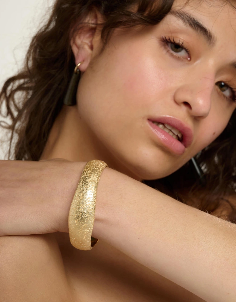 Grain Textured Statement Bangle