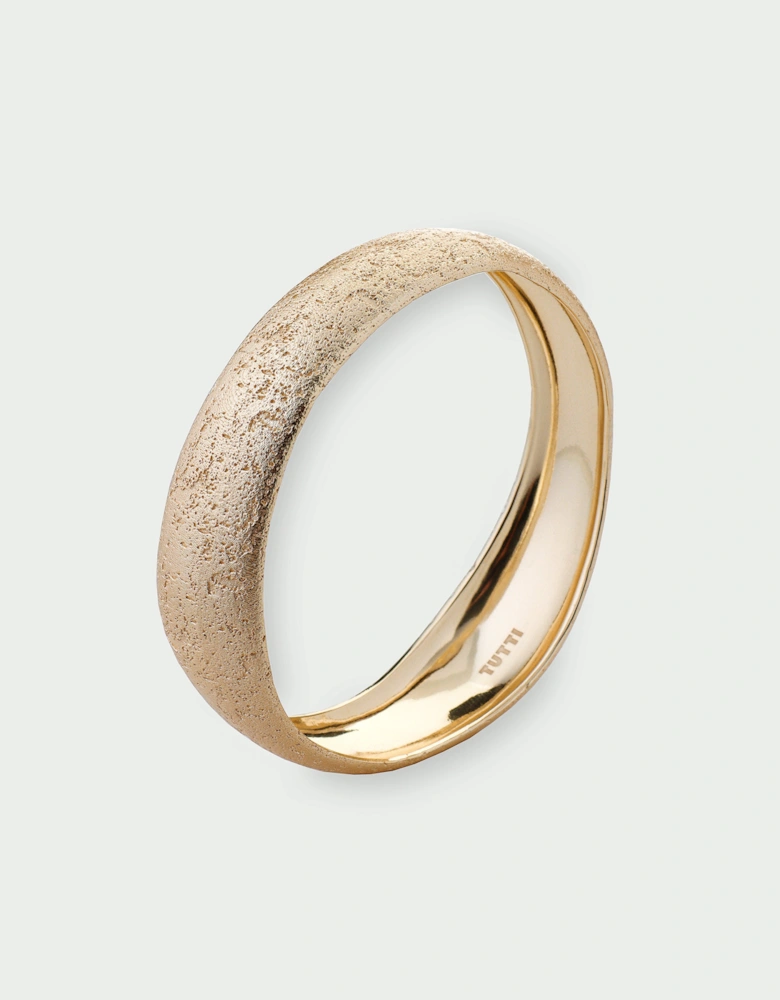 Grain Textured Statement Bangle