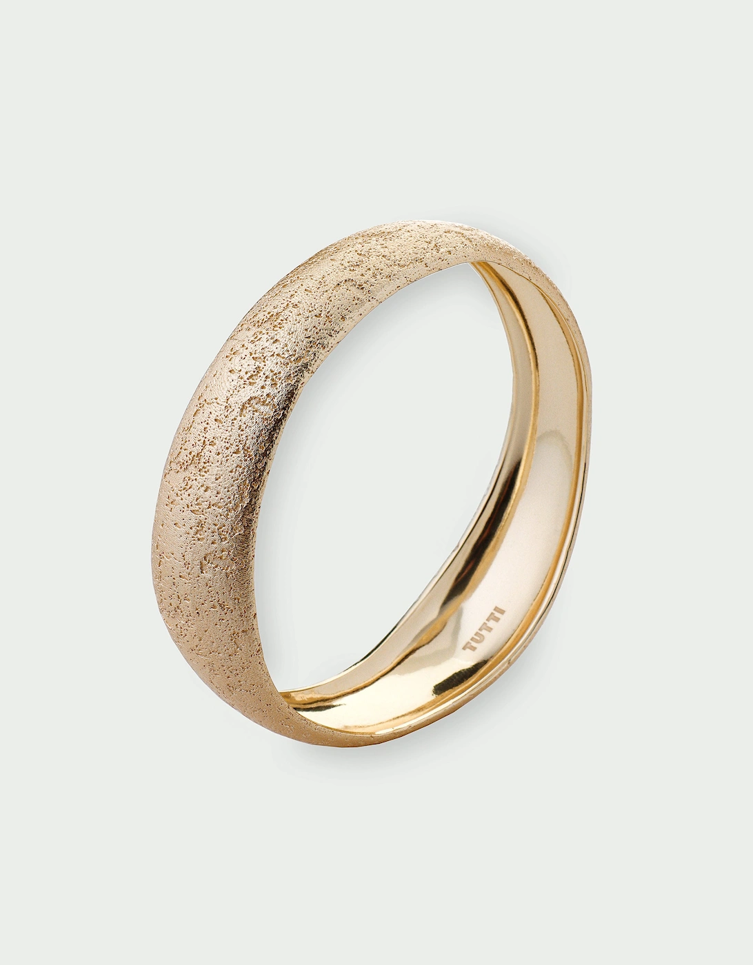 Grain Textured Statement Bangle
