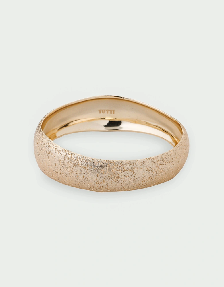 Grain Textured Statement Bangle